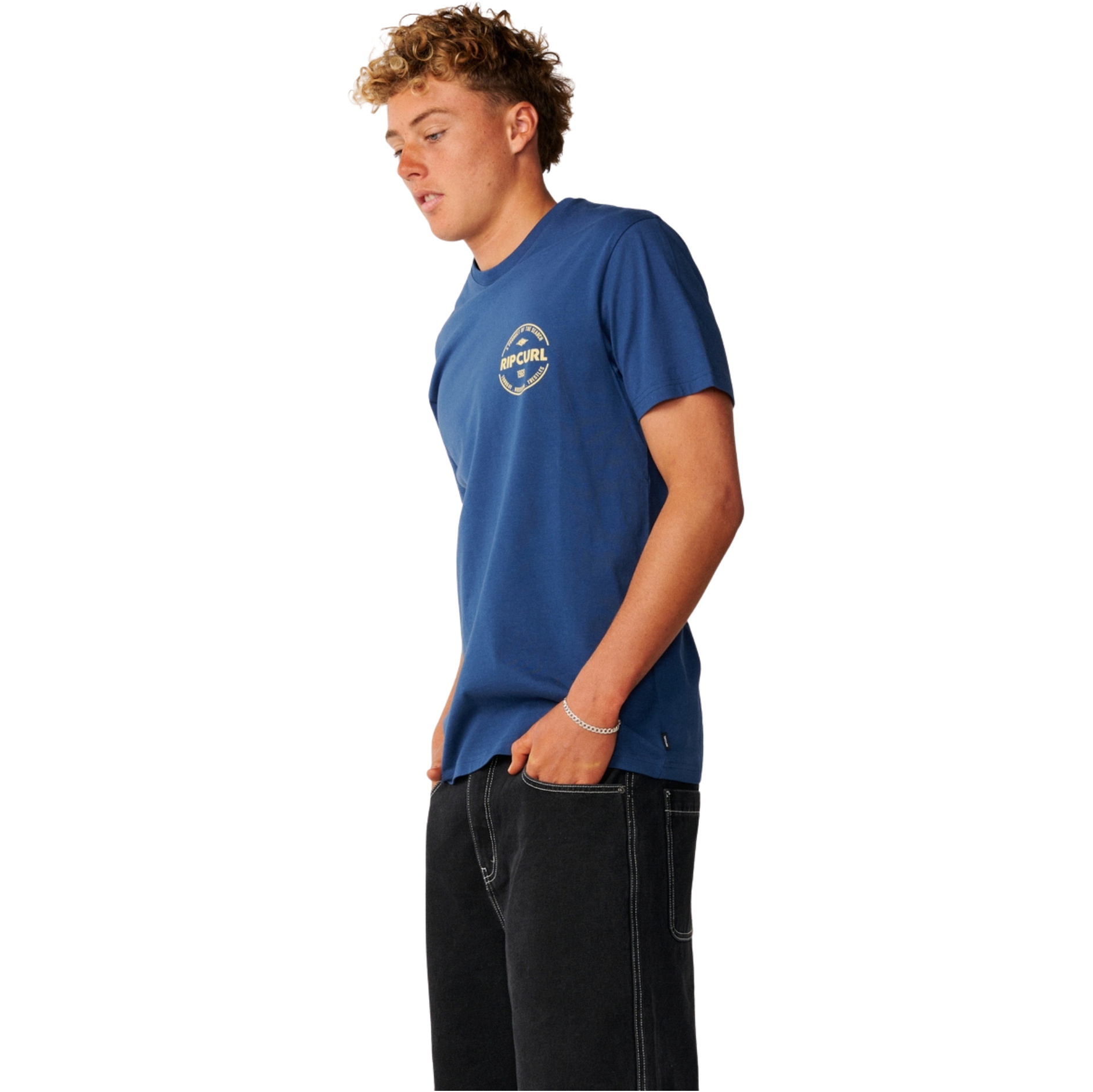2026 Rip Curl Mens Staple T-Shirt 12RMTE - Light Navy